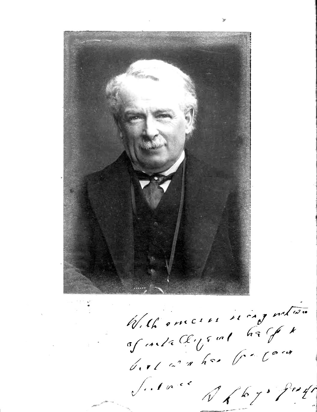 Inscribed Lloyd George Photo to gareth Jones