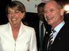  19/03/2012 NEWS: News - 19/3/12 - Queensland Election: Premier Anna Bligh and LNP leader Campbell Newman arrive at Queenslan...