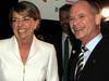  19/03/2012 NEWS: News - 19/3/12 - Queensland Election: Premier Anna Bligh and LNP leader Campbell Newman arrive at Queenslan...